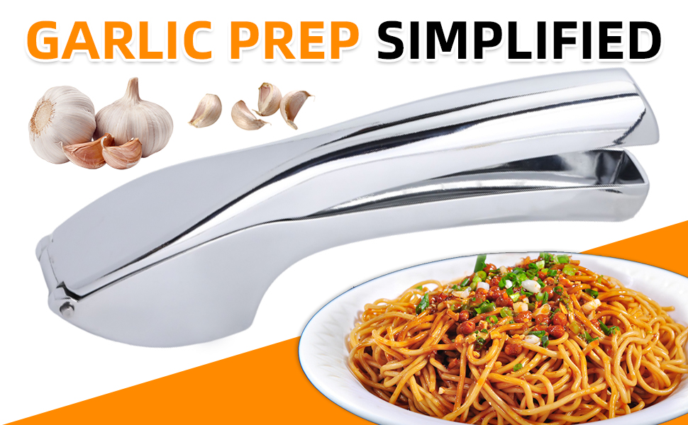 Преміум-прес для часнику: міцний, довговічний, з полірованою поверхнею. Легке подрібнення часнику та імбиру. Не потребує очищення. Ідеально підходить для дрібних інгредієнтів.