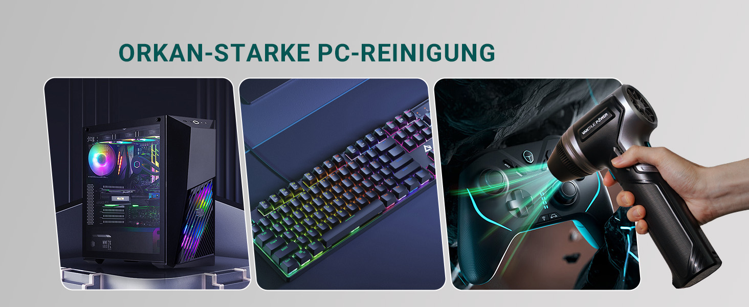 VANTRUE POWER Електричний повітряний пилосос-800G, бездротовий, акумуляторний, для чищення клавіатури, автомобіля, дому