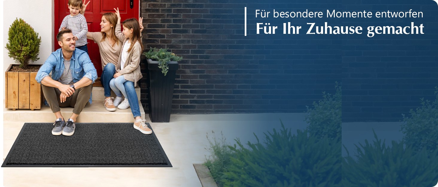 Привітальний килимок BLADO для дому та вулиці, протиковзкий та зносостійкий, коричневий, 60x80 см