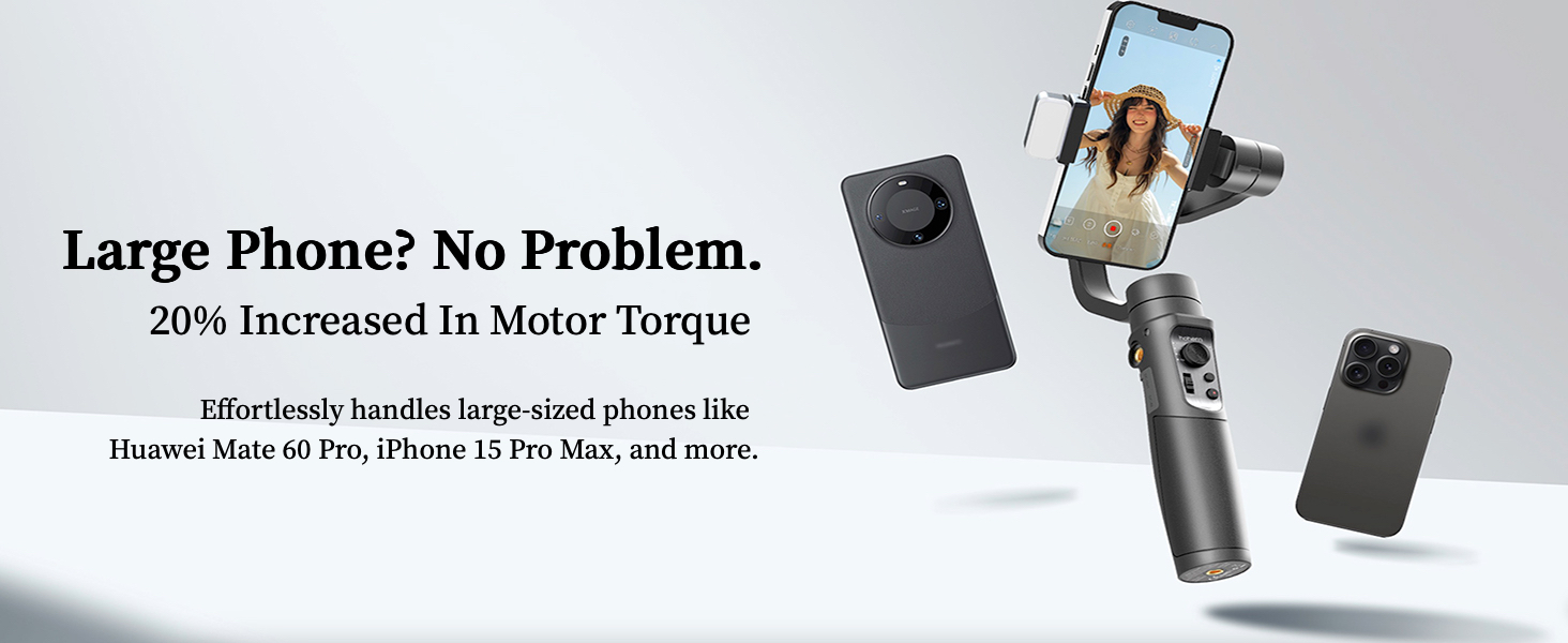 Hohem iSteady Mobile Plus Kit - Стабілізатор для смартфона з підсвічуванням, 3-осьовий, 280г, Android/iOS, для YouTube та TikTok