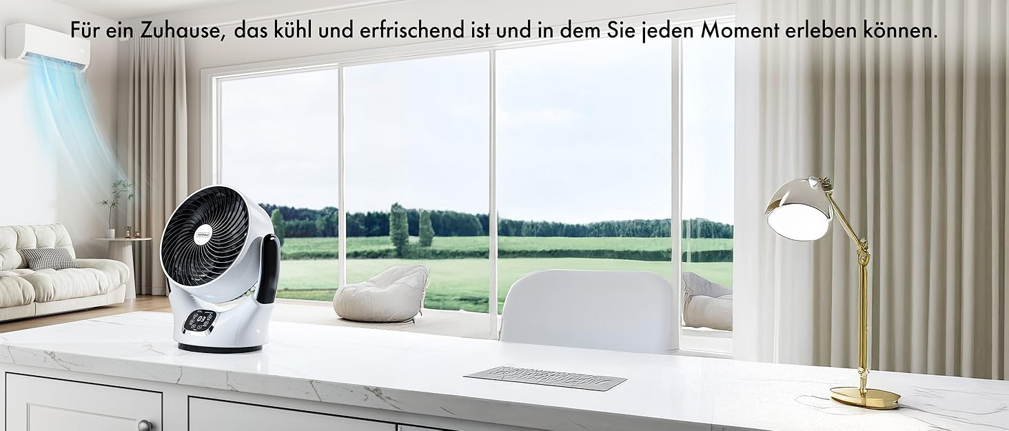 Турбовентилятор VonHaus 87 см: тихий, з пультом, для будь-якої кімнати. 2 швидкості, 2 роки гарантії, чорний