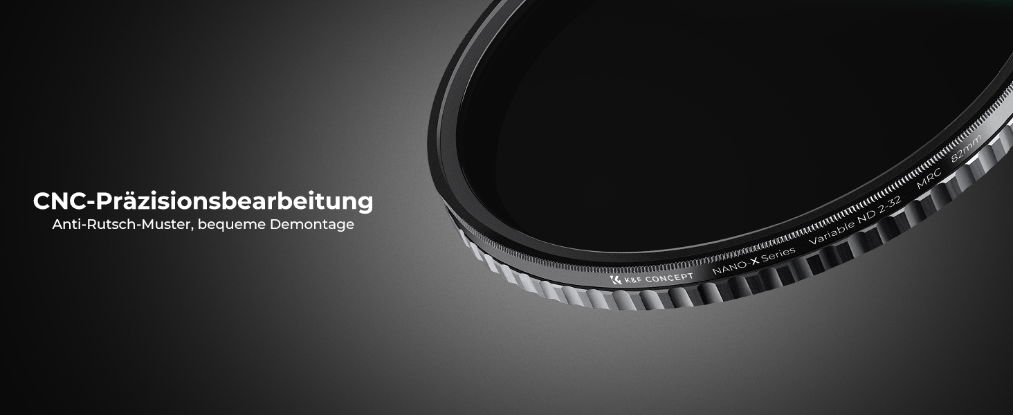 Фільтр ND K&F Concept 82mm Variabler ND Filter (ND2-32) Nano-Xcel для фотографії пейзажів та відео