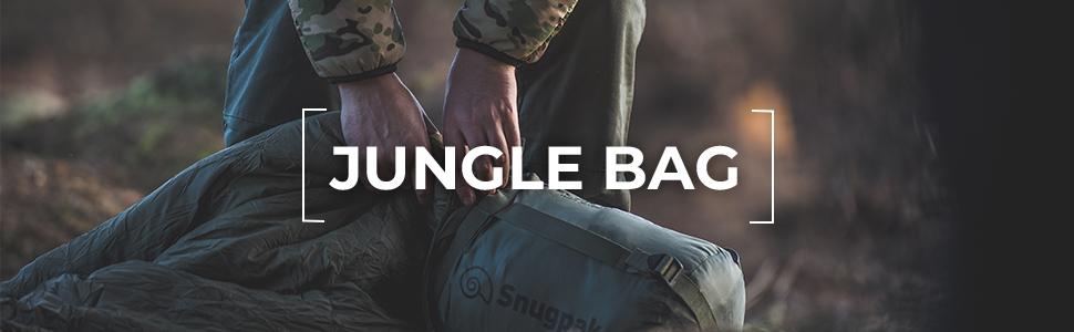 Сумка-мішок Snugpak Jungle Bag, чорний спальний мішок з блискавкою зліва