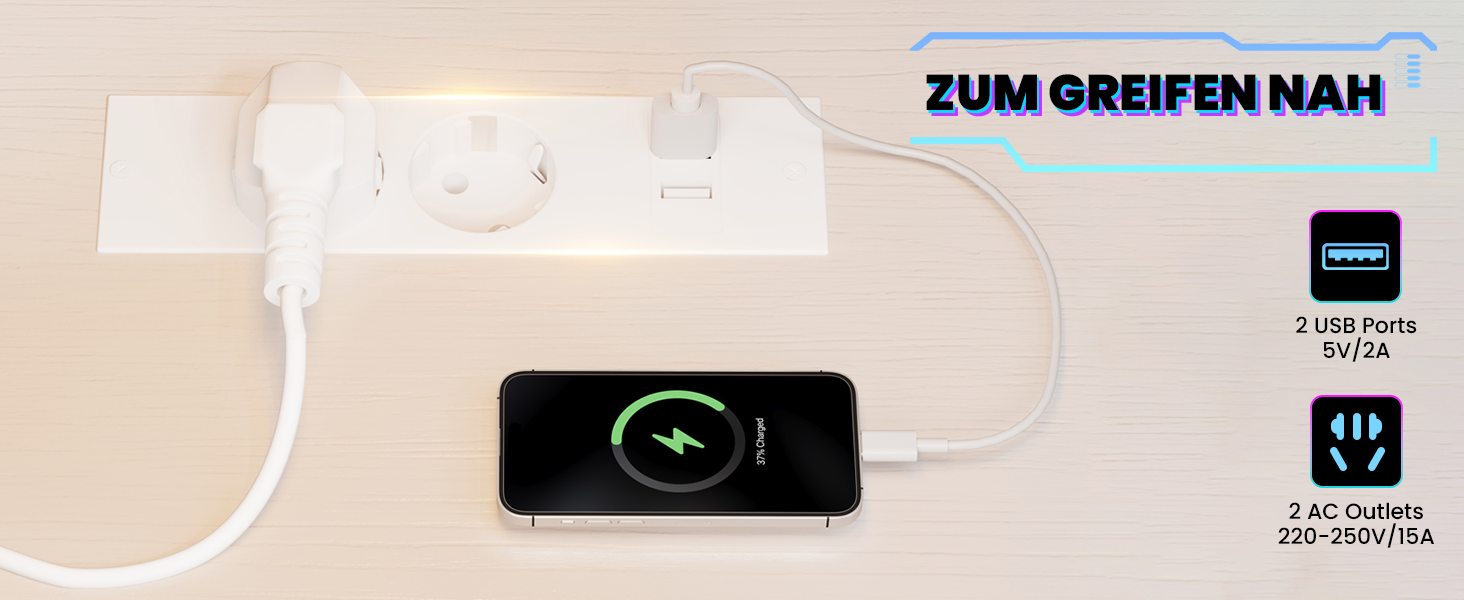 Ігровий кутовий стіл L-подібний YOUDENOVA з LED-підсвіткою, розеткою, полицями та перфорованою панеллю, 120x80 см, білий