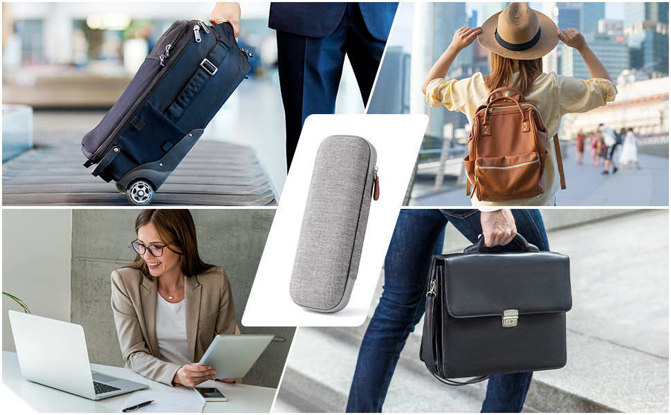 Чохол для Apple Pencil та інших стилусів, преміум шкіра, сірий, з відділенням для кабелю USB