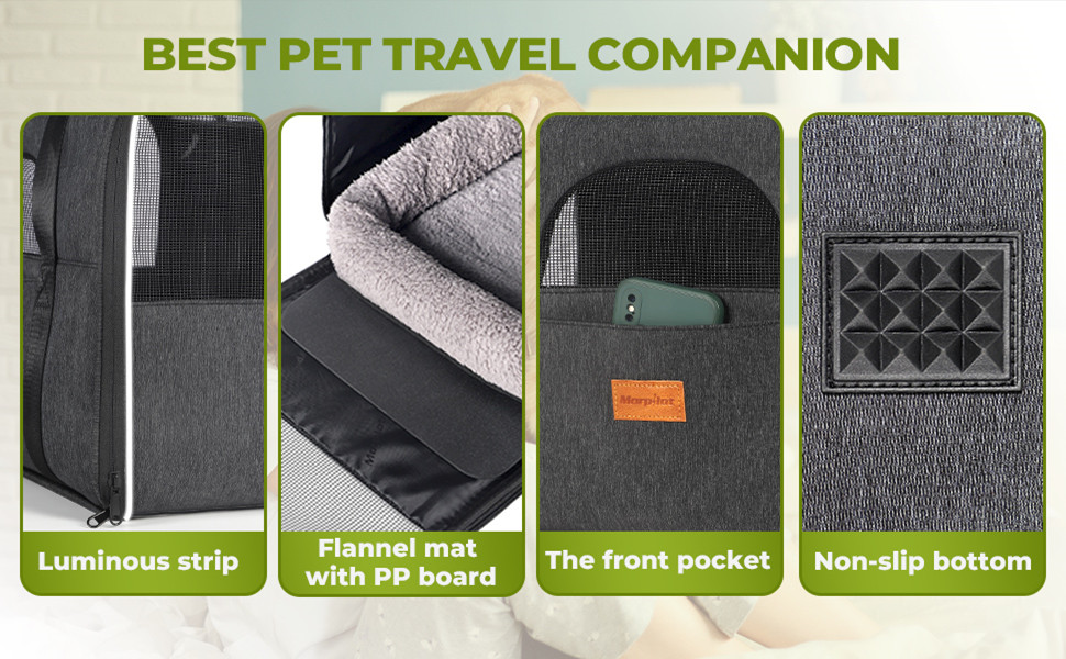 Morpilot Переноска для котів та собак, туристична, дихаюча, з підстаканником, для подорожей