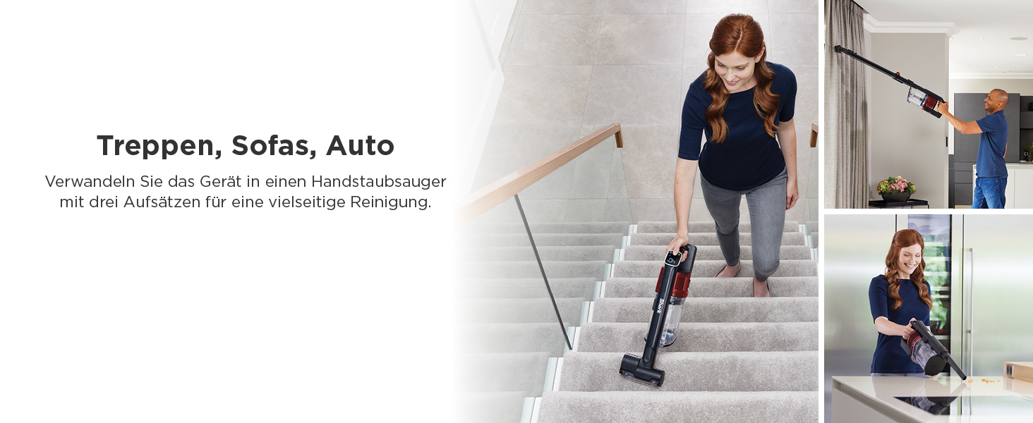 Пылесос Shark IZ300EUT: аккумуляторный, без щетины, 60 мин работы, DuoClean, насадка для щелей 20 см, комплект для ухода за животными и автомобилем