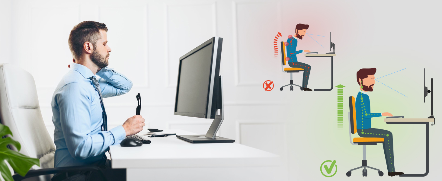 Підставка для монітора RICOO TS4111 для 2 моніторів, газ-амортизатор, 13-27 дюймів