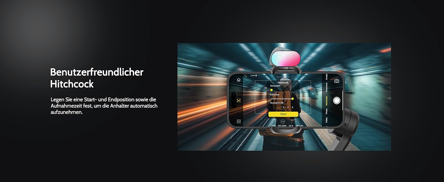 Стабілізатор для смартфона AOCHUAN Smart X Pro Kit: 3-осьовий гiмбал з RGB-фiллером, трекер обличчя, для iPhone/Android, чорний