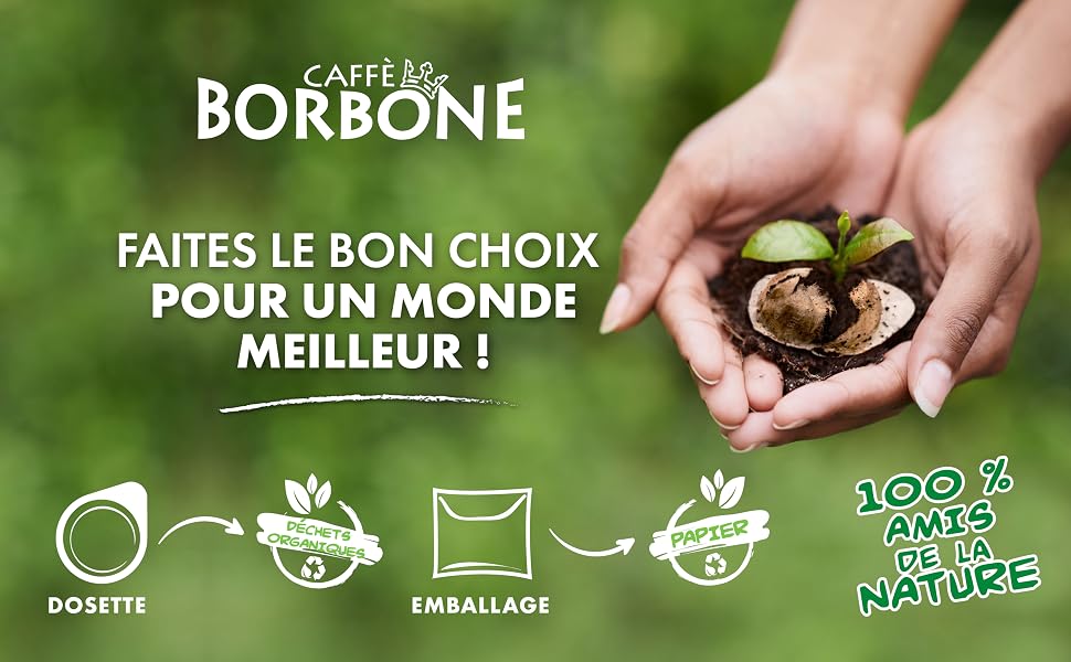Кавові пади Caffè Borbone Blaue Mischung (Синя суміш), сумісні з ESE системою, 44 мм, 50 шт, біорозкладні