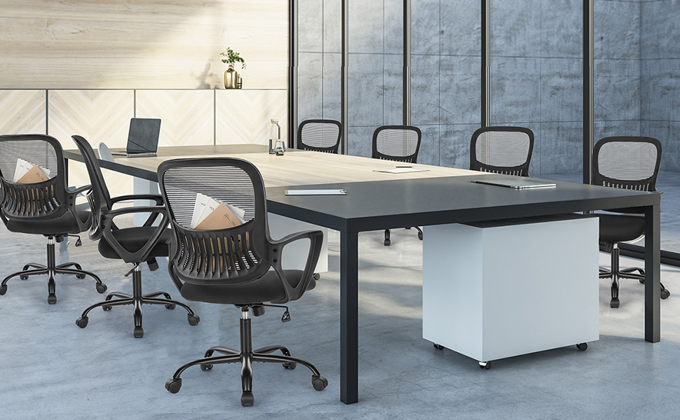 Ергономічне крісло Sweetcrispy для офісу та дому: регульована висота, підтримка попереку, з підлокітниками (чорний)