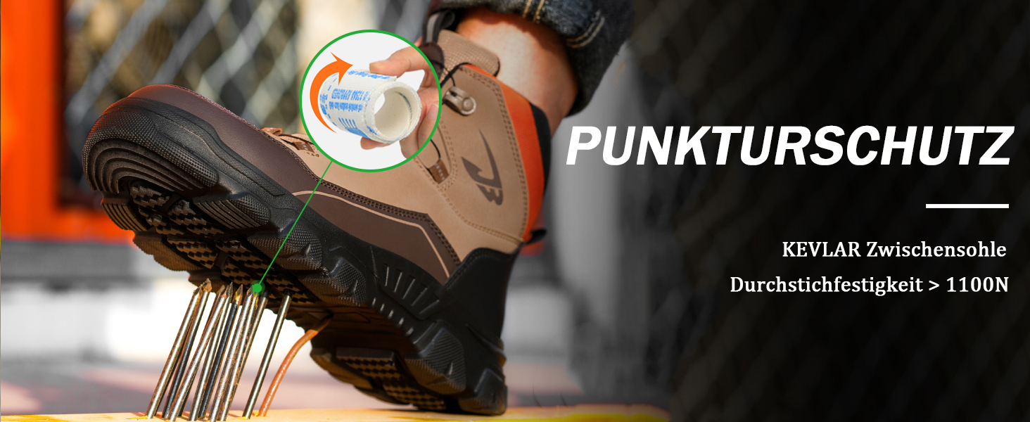 Черевики безпеки чоловічі та жіночі, водонепроникні робочі черевики, легкі, антиковзаючі, з поворотним закриттям, з металевим носком, 40 EU, C26, Хакі