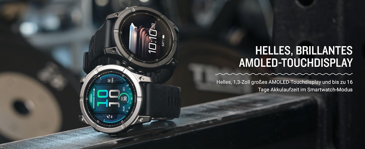 Garmin fēnix 8 – Мультиспортивний смарт-годинник, 1.3' AMOLED дисплей, до 10 днів роботи від акумулятора, 80+ спортивних/зовнішніх додатків, топографічні карти, ЕКГ, телефонні дзвінки, музика, ліхтарик (fenix E, 47 мм, нержавіюча сталь/чорний)