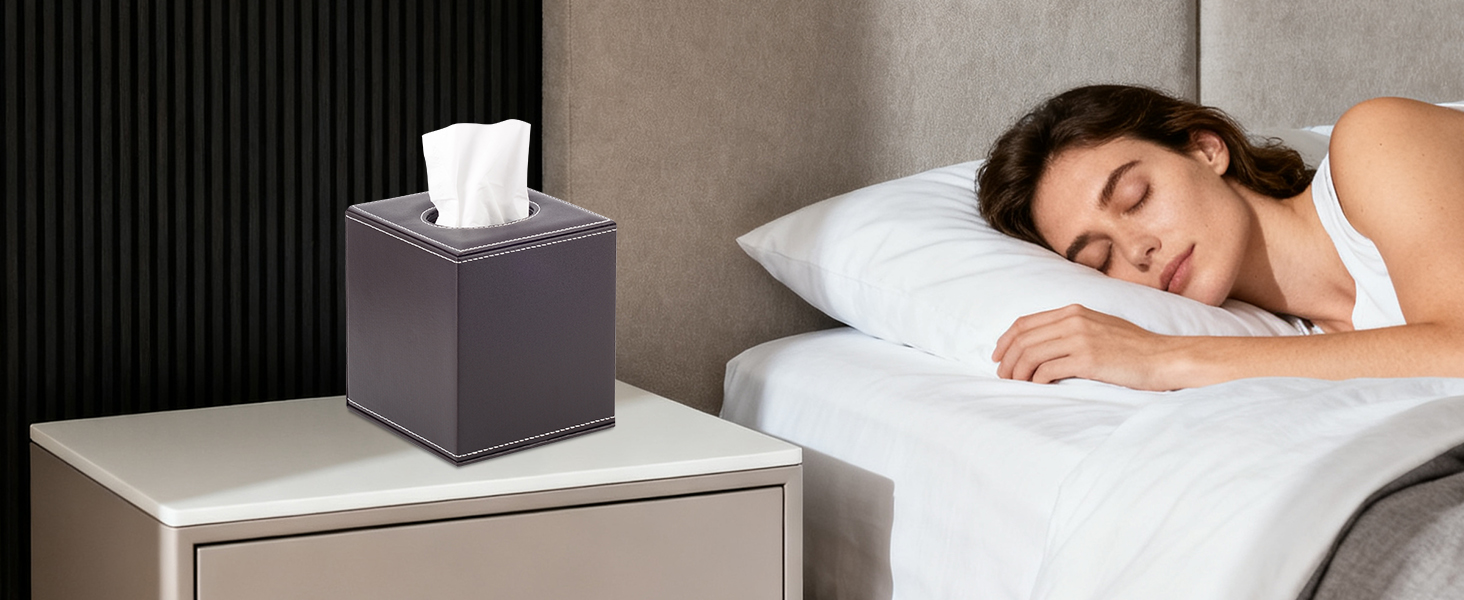 Скляна коробка для серветок прямокутна, органайзер для дому, ванної кімнати, авто, офісу, вінтажний дизайн (коричневий)