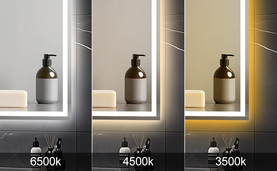 Дзеркало для ванної кімнати зі світлодіодним підсвічуванням 50x70 см, Bluetooth, сенсорне керування