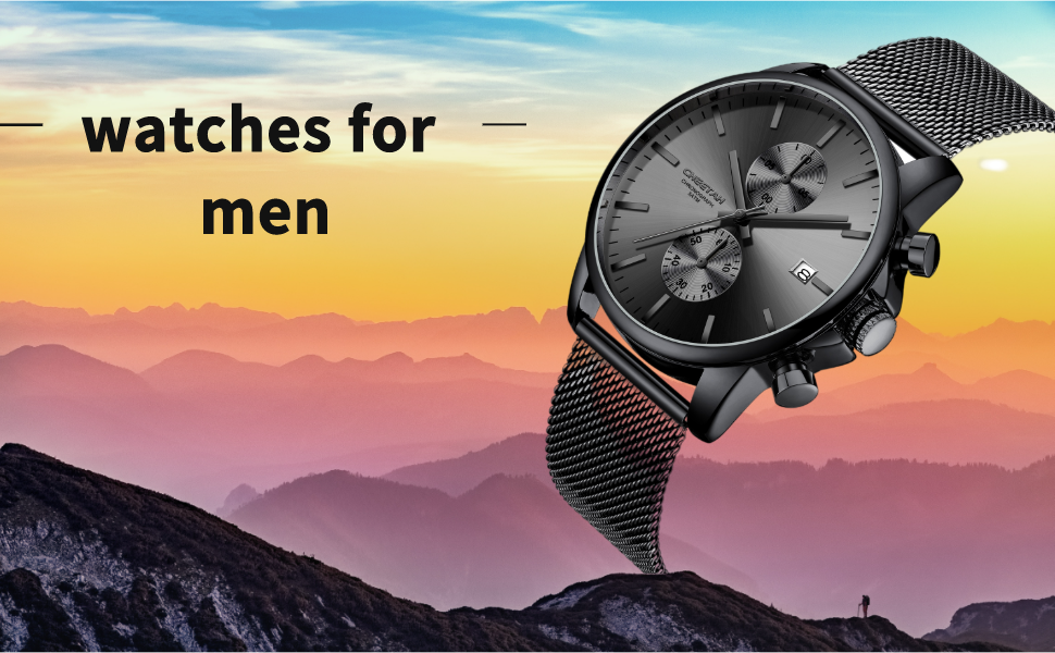 Годинник чоловічий GOLDEN HOUR: стильні хронографи з кварцовим механізмом, міцний корпус із нержавіючої сталі, водонепроникність, елегантний дизайн (Золотий/Чорний циферблат)