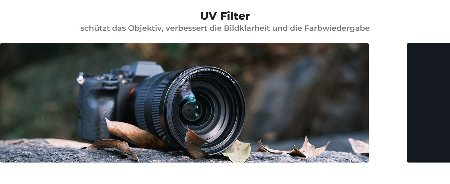 Фільтр UV K&F Concept 77mm для об'єктивів: захист від пилу, бруду та подряпин (магнітний)