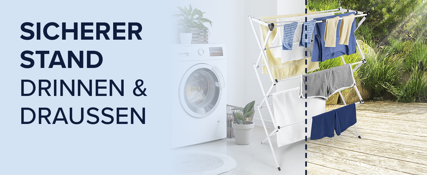 Сушарка для білизни EASYmaxx Wandwäschetrockner 400 - настінна, розтягувана, 80x40x10.5 см, 4 м довжини сушіння. Підходить для внутрішнього та зовнішнього використання.