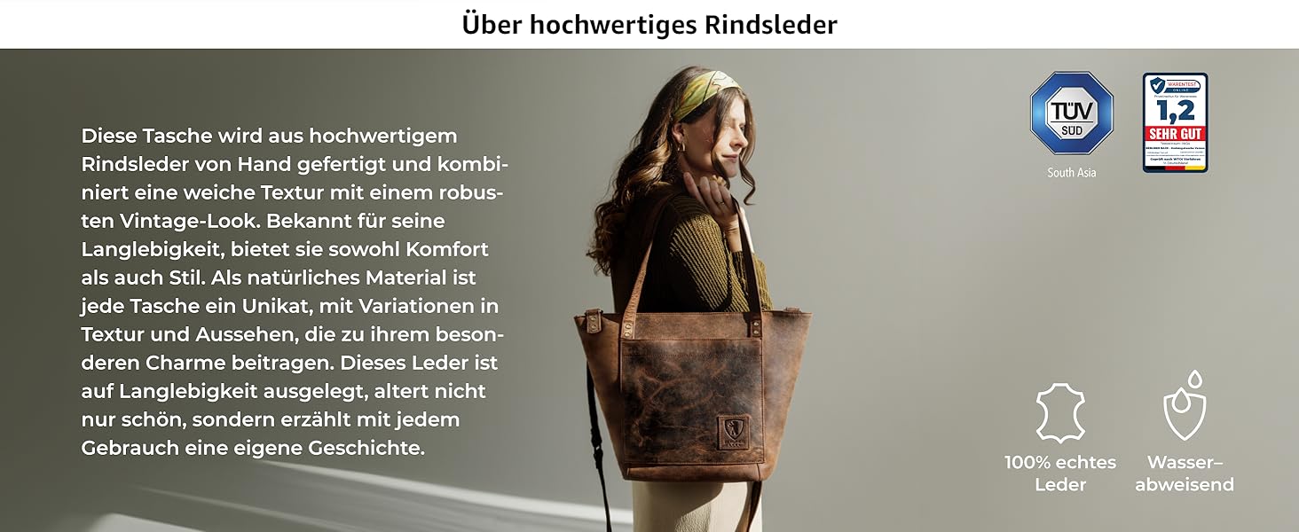 Сумка жіноча шкіряна через плече Berliner Bags Verona Vintage (Earth) - велика шопер сумка з YKK блискавкою