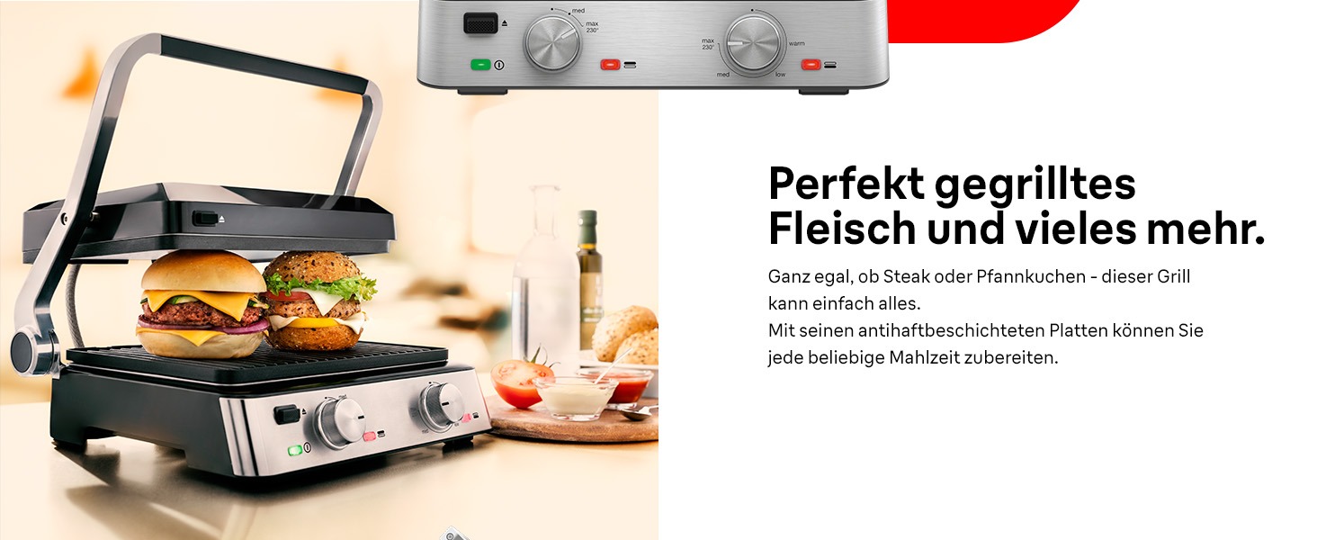 Електричний гриль Braun MultiGrill 7 CG7020: 3-в-1 (контактний гриль, BBQ, духовка), 2000W, велика поверхня (12 бургерів), регулювання температури, для дому