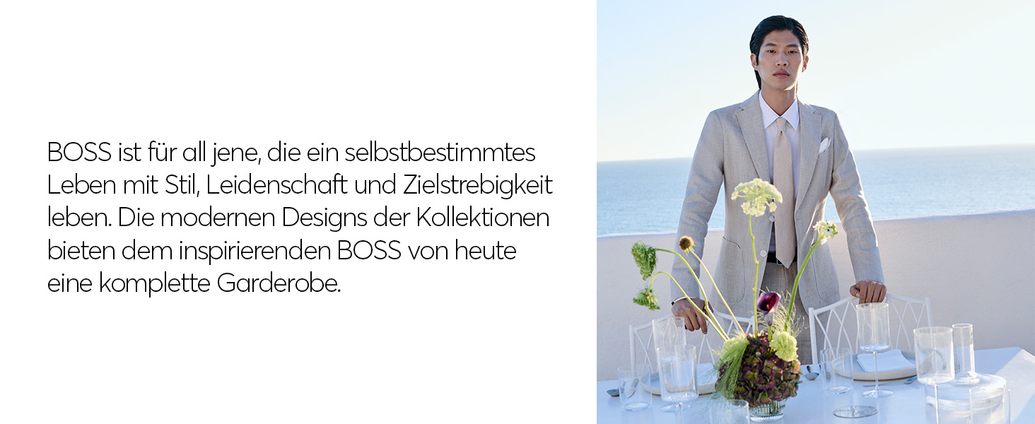 Чоловічі джинси BOSS Maine Regular-Fit сині з еластичного деніму (46W/34L)