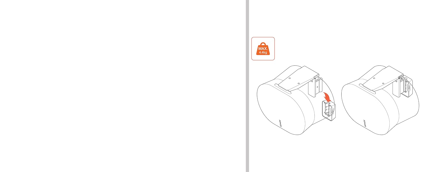 Стійка Vogel's SFS 4113 для Sonos ERA 100 | Біла | З кабелепроводом, TÜV-сертифікована | 82 см