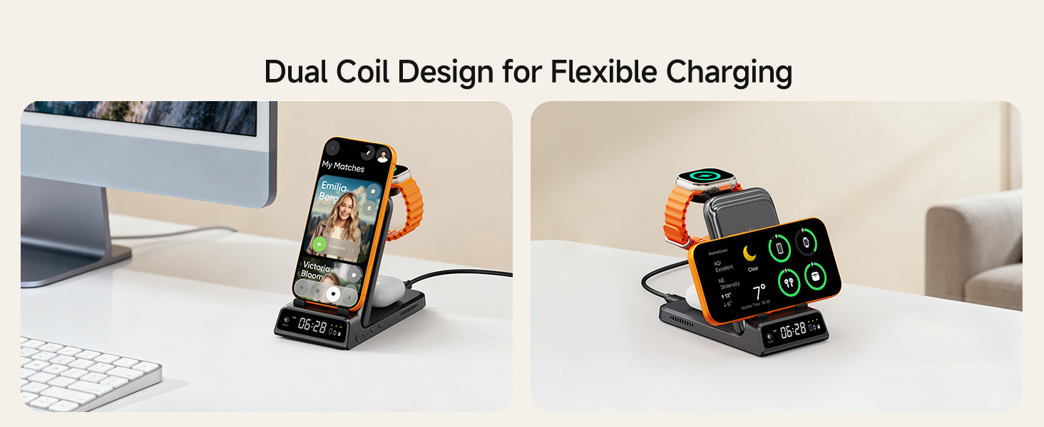 Бездротова зарядка 3-в-1 SwanScout 703A для iPhone 12/13/14/15/16/17, Apple Watch 7/8/9/10/11/Ultra, AirPods Pro 3 – Чорна