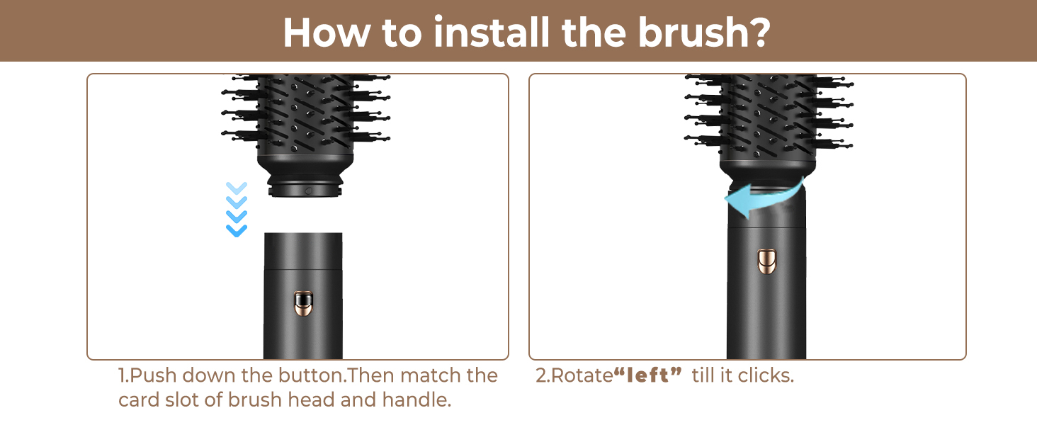 Фен-щітка 5-в-1 Airstyler Pro 1000W з регулюванням напрямку повітря, іонізація, для створення об'єму, локонів та укладки волосся (сірий)