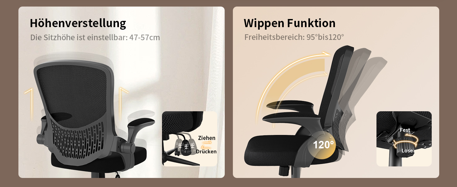 Офісний стіл Naspiro Ergonomic з регульованими підлокітниками, підтримкою попереку та дихаючою сіткою, чорний (без підголівника)