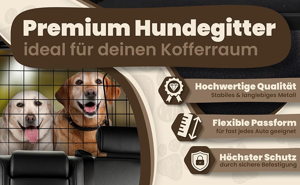 Сітка для собак у багажник авто | Якісна та міцна перегородка для багажника | Перегородка для багажника