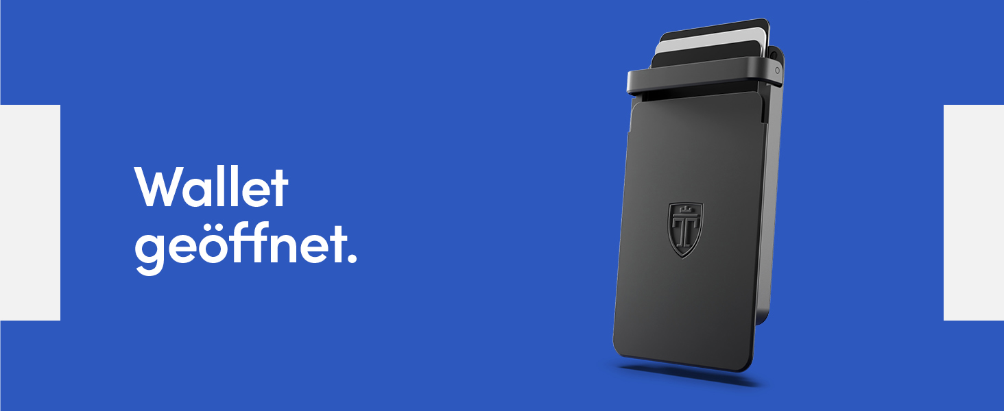 TRAVANDO SLYDE: Тонке шкіряне картхолдер з RFID захистом для чоловіків - 6 карт, картхолдер-портмоне (Чорний)