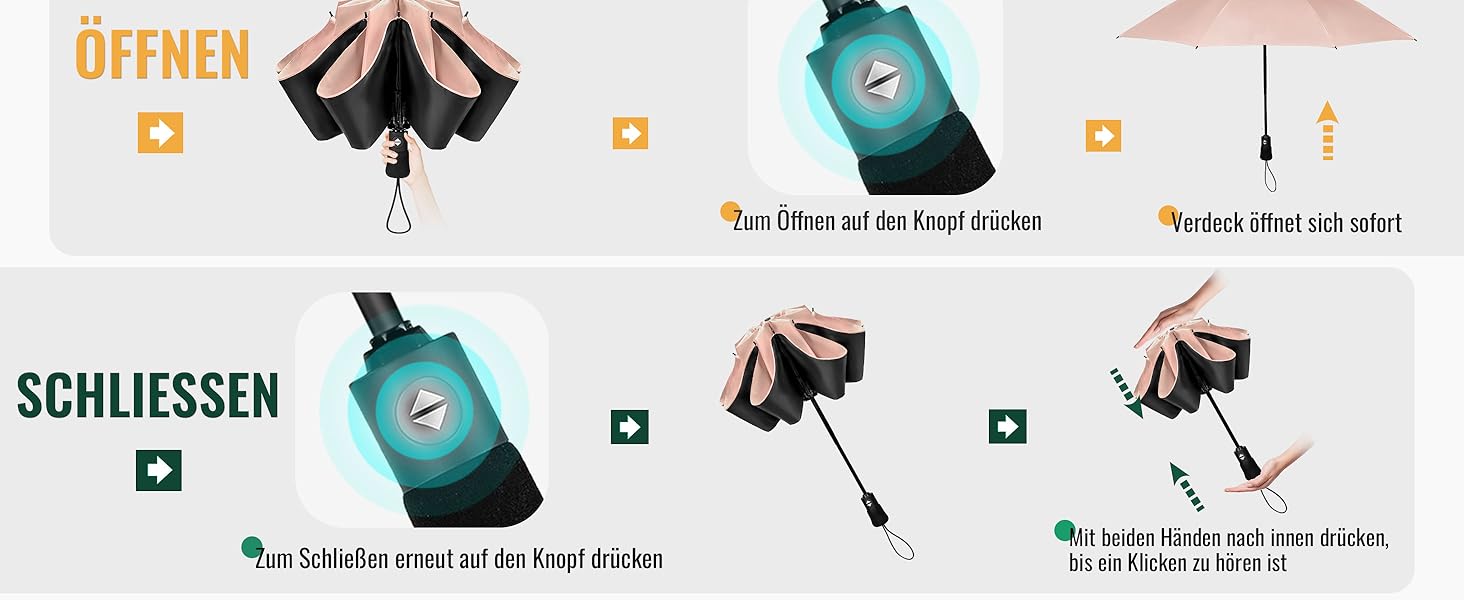 Чакіпі Чакіпі Парасолька велика, стійка до вітру, компактна для подорожей, автоматична, для жінок та чоловіків – кишеньковий парасолька, портативний UV-захист, чорний, 210T покриття, діаметр 97 см, 8 спиць, довжина 108 см