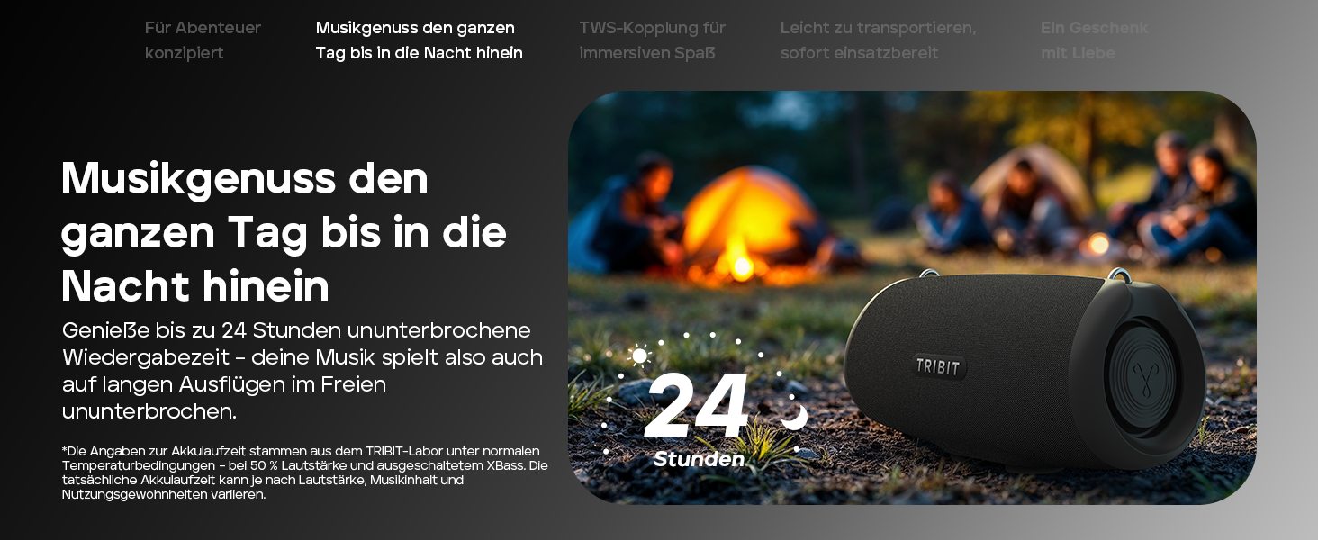 Tribit StormBox Lava: Портативна Bluetooth колонка 80 Вт, чорна. Водонепроникна (IP67), 24 год, Bluetooth 5.4, EQ, Bass Boost, TWS для вечірок, пляжу, кемпінгу