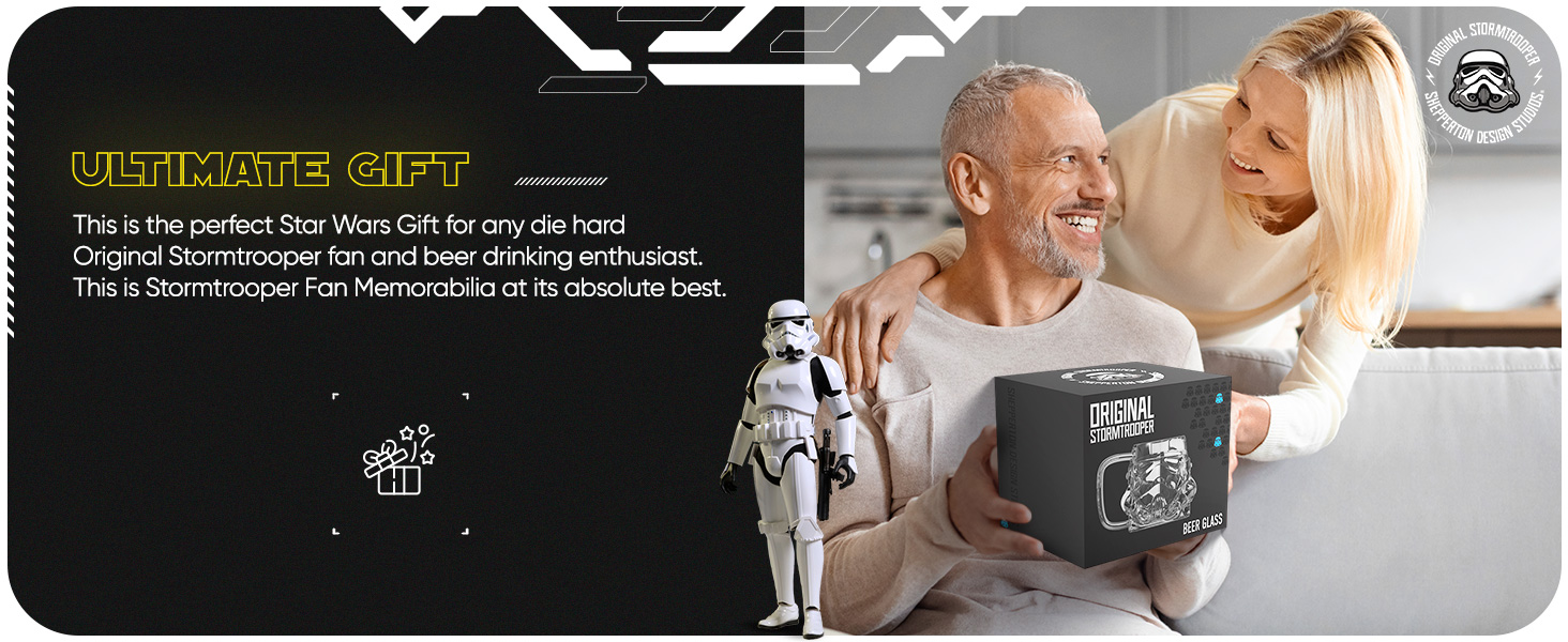 Пивний кухоль Stormtrooper (Зоряні війни) прозорий, 600 мл – оригінальний подарунок для фанатів