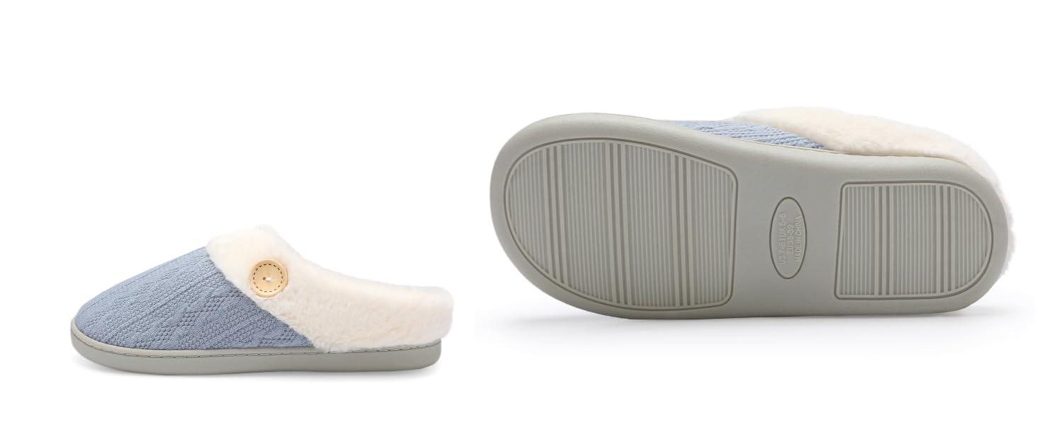 Чантом'ю жіночі домашні тапочки з меморі-піною, теплі, з штучним хутром, для дому, антиковзаюча підошва, 40/41 EU, зелені