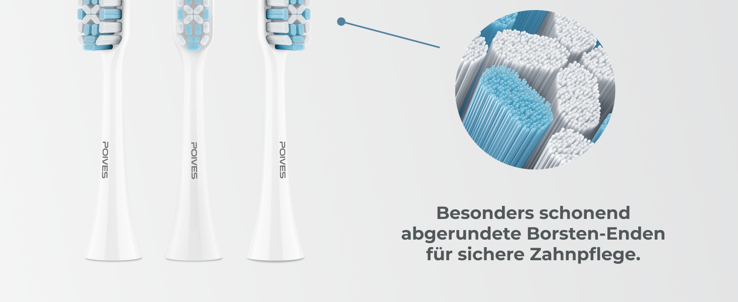 Електрична зубна щітка POIVES P1 Pro з датчиком тиску, 72000 рухів, 4 роки гарантії, 111 днів без ризику, тривалий час роботи акумулятора, колір Midnight Blue (Silk White)