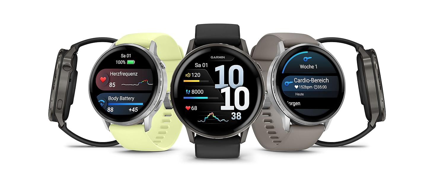 Розумний годинник Garmin Venu 4 - фітнес-трекер з AMOLED дисплеєм, 1,4