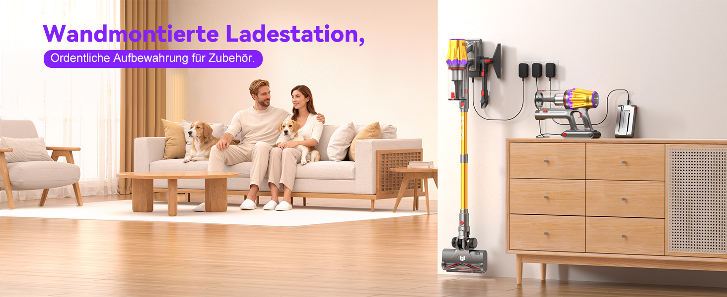 Бездротовий акумуляторний пилосос H9 58000Pa/650W з LED-дисплеєм та антизаплутувальною насадкою для тварин, килимів та твердих поверхонь, золотистий