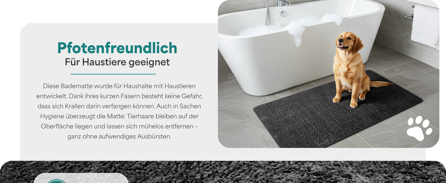 Гігієнічний килимок для ванної кімнати 40x60 см, протиковзкий та вологопоглинаючий підкладник під душ, що швидко сохне, чорний