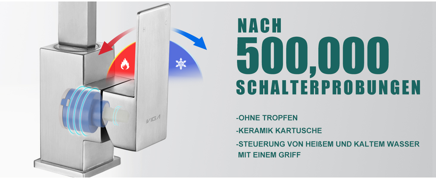 Кран кухонний поворотний 360°, з нержавіючої сталі, для кухні, автодому, ванної кімнати (хром)
