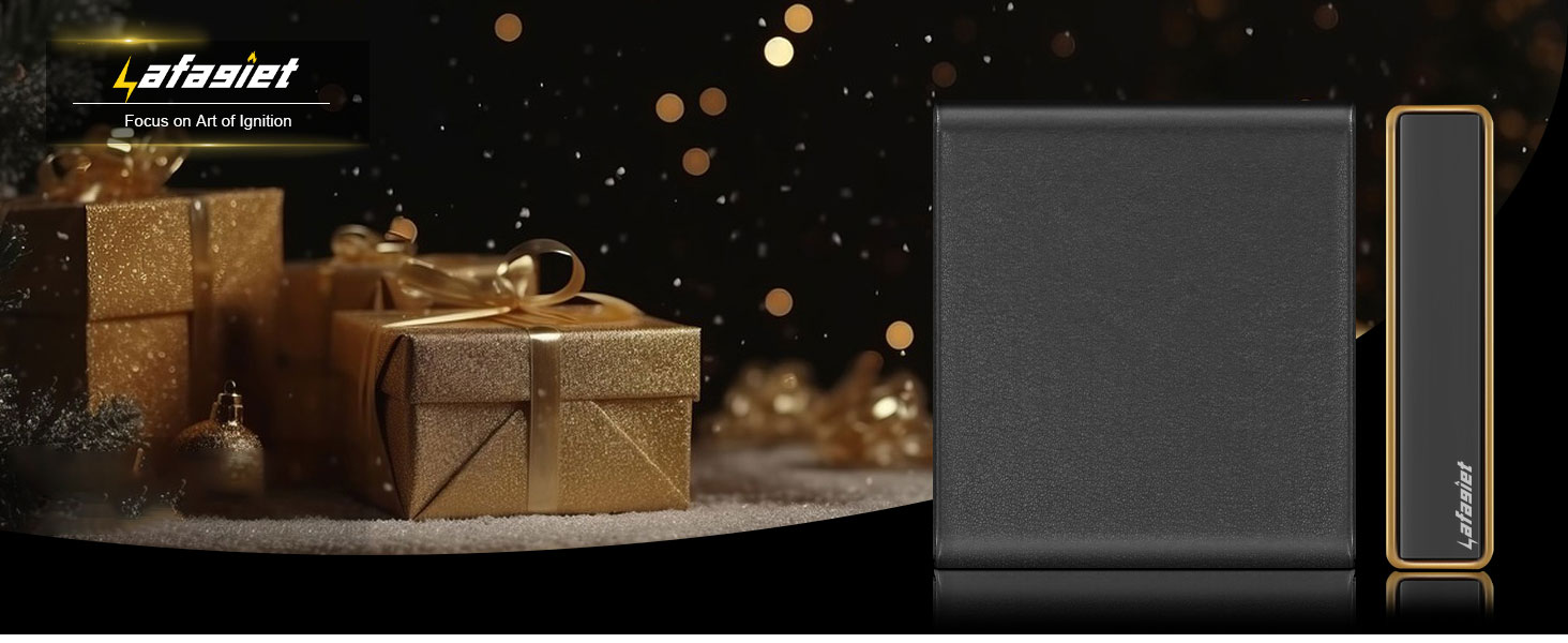 Чохол для сигарет Lafagiet з запальничкою для 84мм Regular King Size, ультратонкий, шкіряний, для чоловіків, бізнес, подарунок