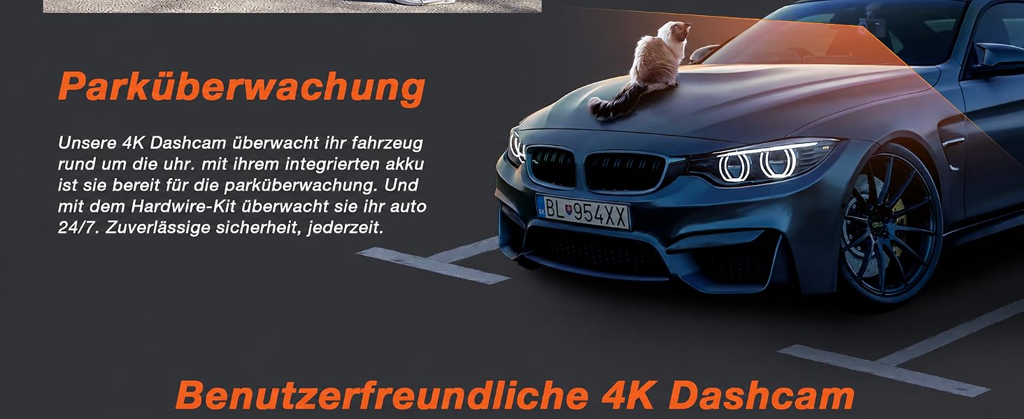 Автомобільний відеореєстратор iZEEKER 4K Ultra HD (2160P) з WiFi та карткою пам'яті 32GB, фронтальна камера для авто