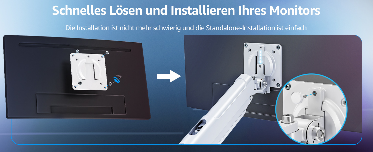 Кріплення для монітора ELIVED EV6012W: підставка для 2 моніторів (13-32 дюйми, 2-9 кг, VESA 75/100mm, регульована, білий)