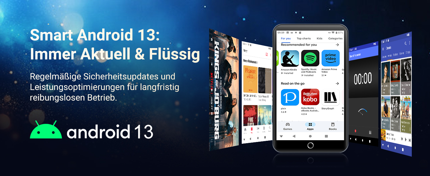 MP3 плеєр Mechen 160GB з Wi-Fi, Bluetooth, Android 13, 4