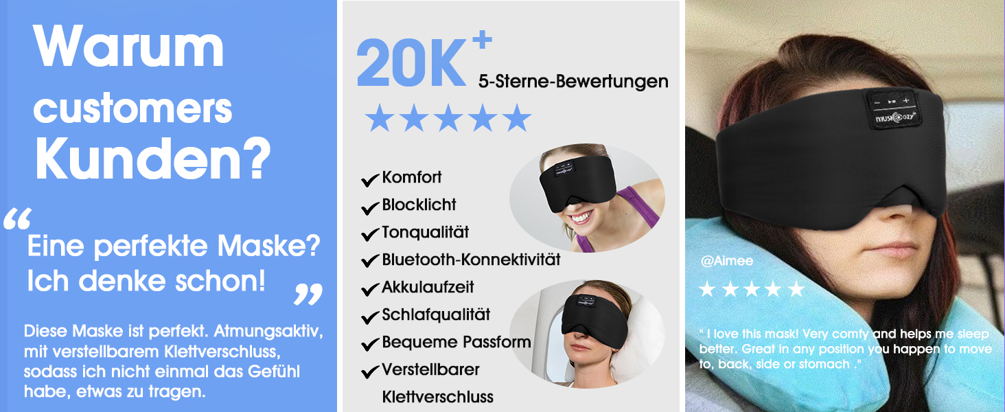 Маска для сну з Bluetooth навушниками, шовкова, 100% затемнення, для чоловіків та жінок, м'яка, для сну, подорожей та релаксації, чорна