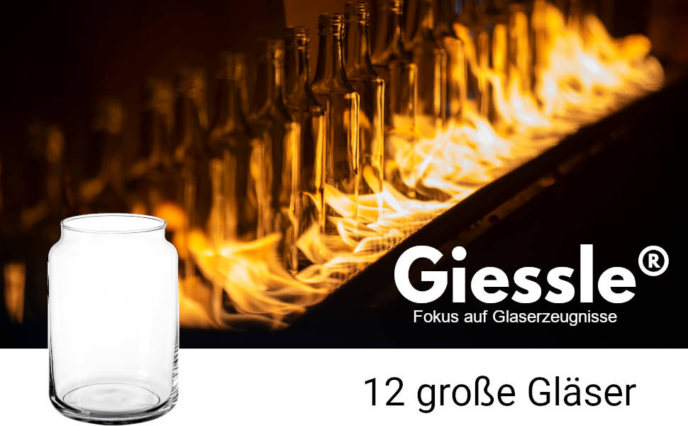 Giessle 12x скляні вази-свічники 15 см, набір декор для столу, квіткова ваза, підсвічник