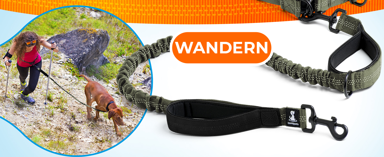 Спортивна повідкова система для собак Active Waist Leash від SparklyPets - для прогулянок без рук, для середніх та великих порід. Комплект: тримач для телефону, знімний контейнер для відходів, кишеня для ласощів та тримач для пляшки.