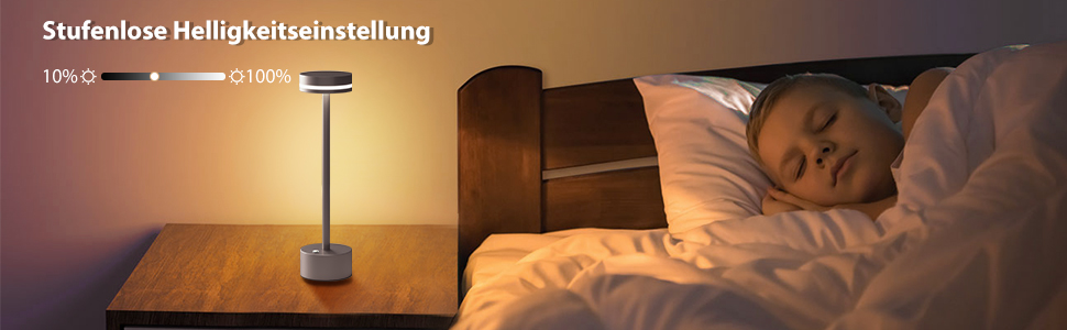 LED настільна лампа з акумулятором, бездротова, з торшером, сенсорне керування, алюмінієвий корпус, 3 режими димування, 4000mAh, 3000K, для обіднього столу, вітальні (срібна)