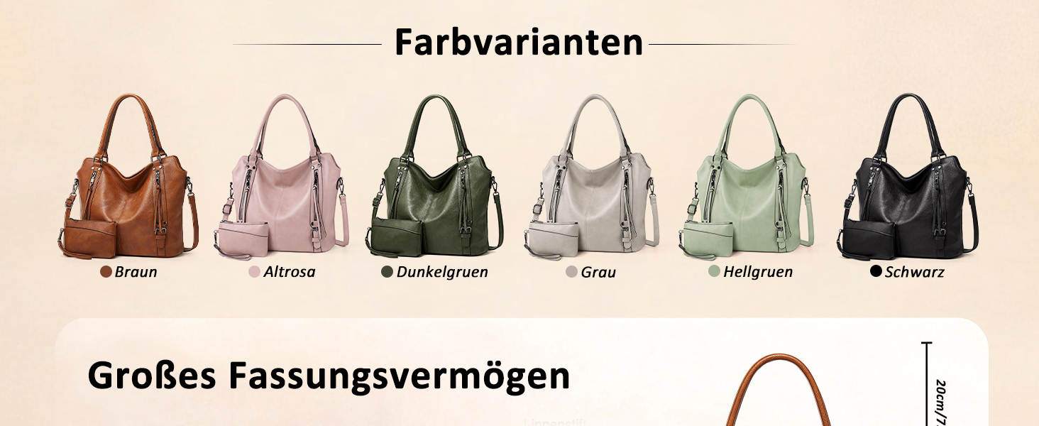 Сумка жіноча TANTOMI елегантна вінтажна, велика сумка-шопер через плече з м'якого матеріалу, знімний ремінець, темно-зелена