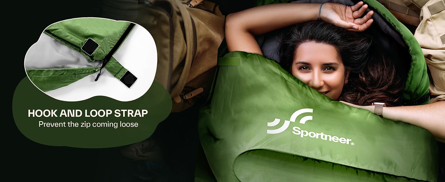 Сплячий мішок Sportneer Outdoor - ковдровий спальний мішок 3-4 сезони для дорослих, теплий, для кемпінгу, подорожей та активного відпочинку, 200x85 см, чорний